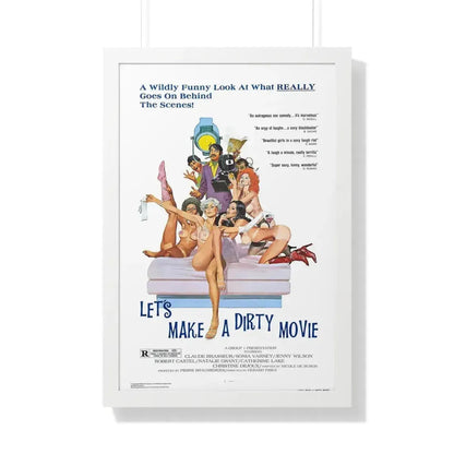 LET'S MAKE A DIRTY MOVIE 1976 - Framed Movie Poster 20" x 30" White - The Sticker Space