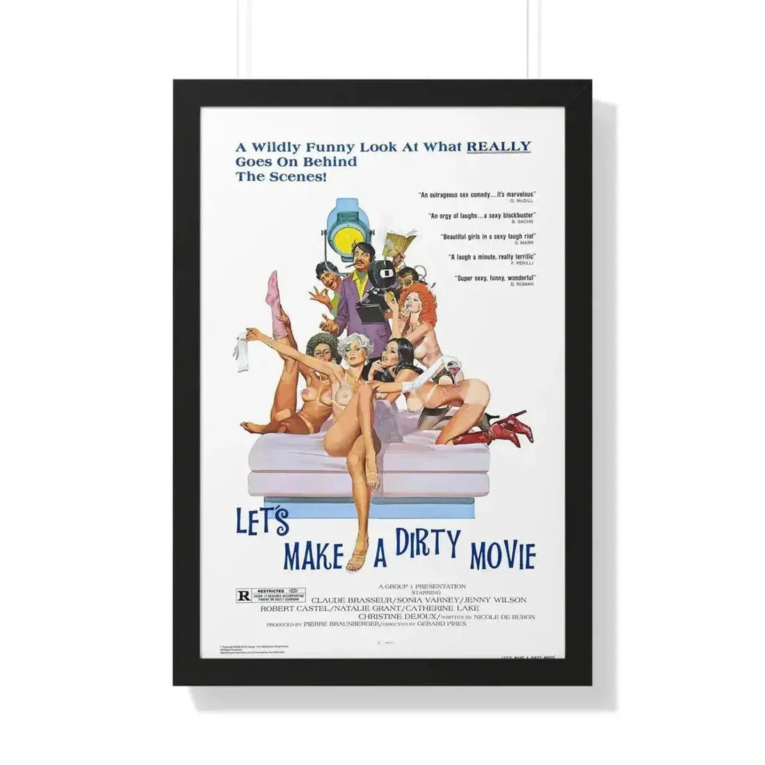 LET'S MAKE A DIRTY MOVIE 1976 - Framed Movie Poster - The Sticker Space