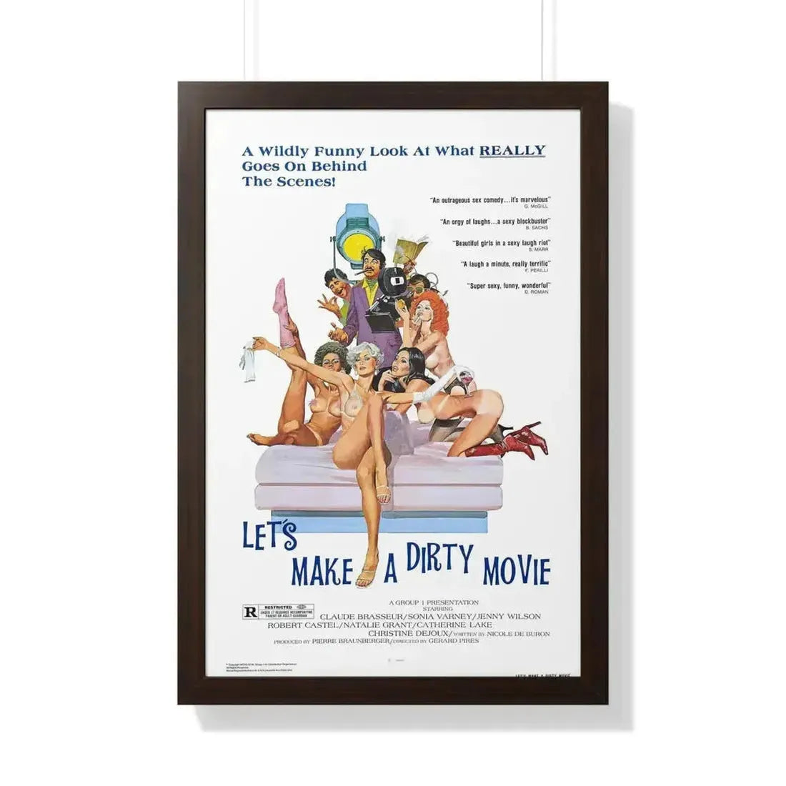 LET'S MAKE A DIRTY MOVIE 1976 - Framed Movie Poster - The Sticker Space