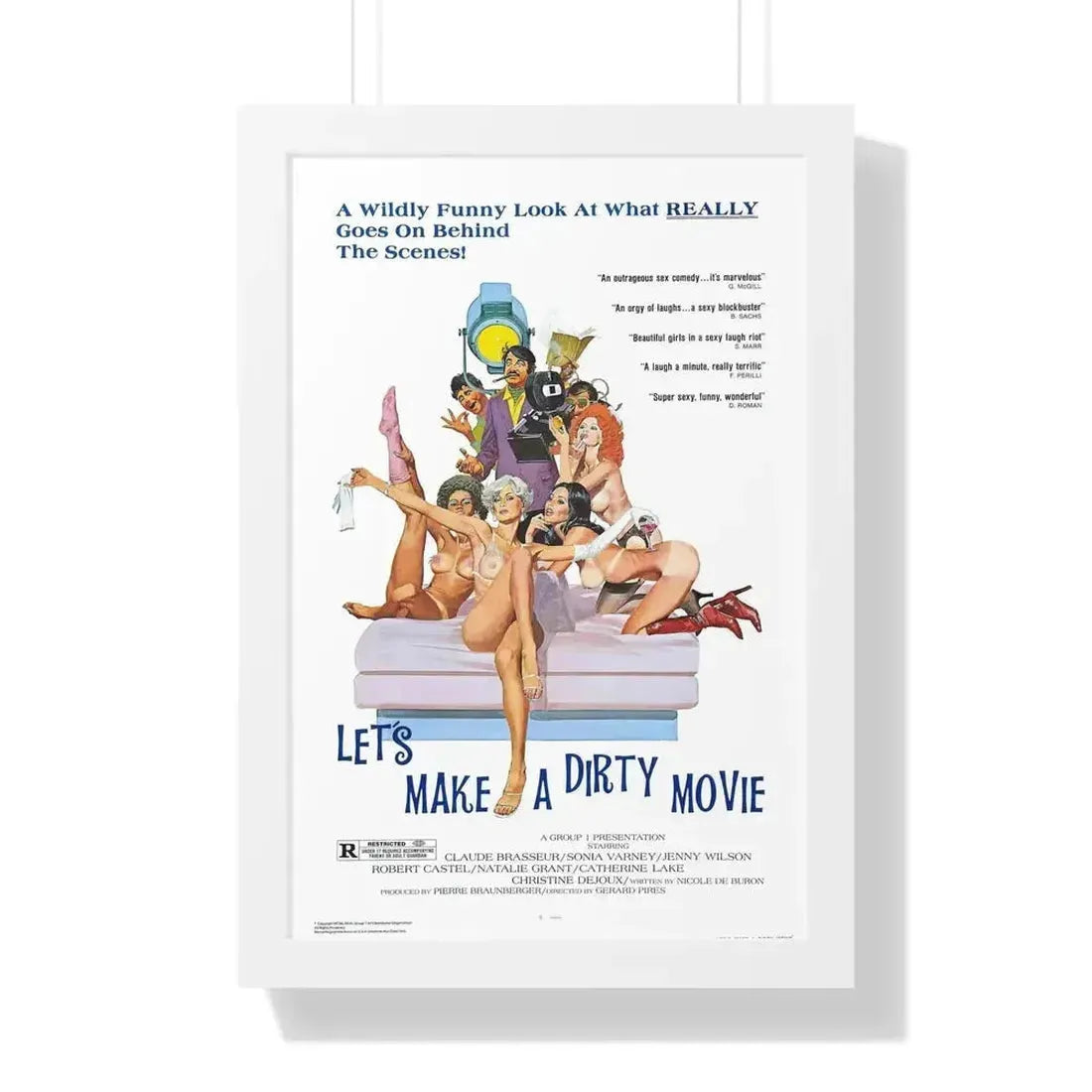 LET'S MAKE A DIRTY MOVIE 1976 - Framed Movie Poster - The Sticker Space
