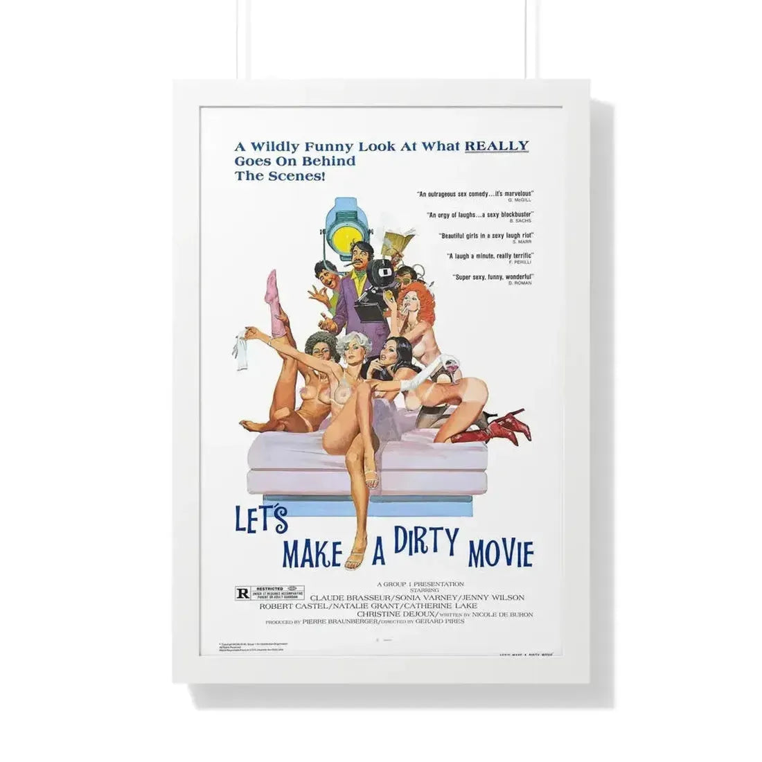 LET'S MAKE A DIRTY MOVIE 1976 - Framed Movie Poster - The Sticker Space