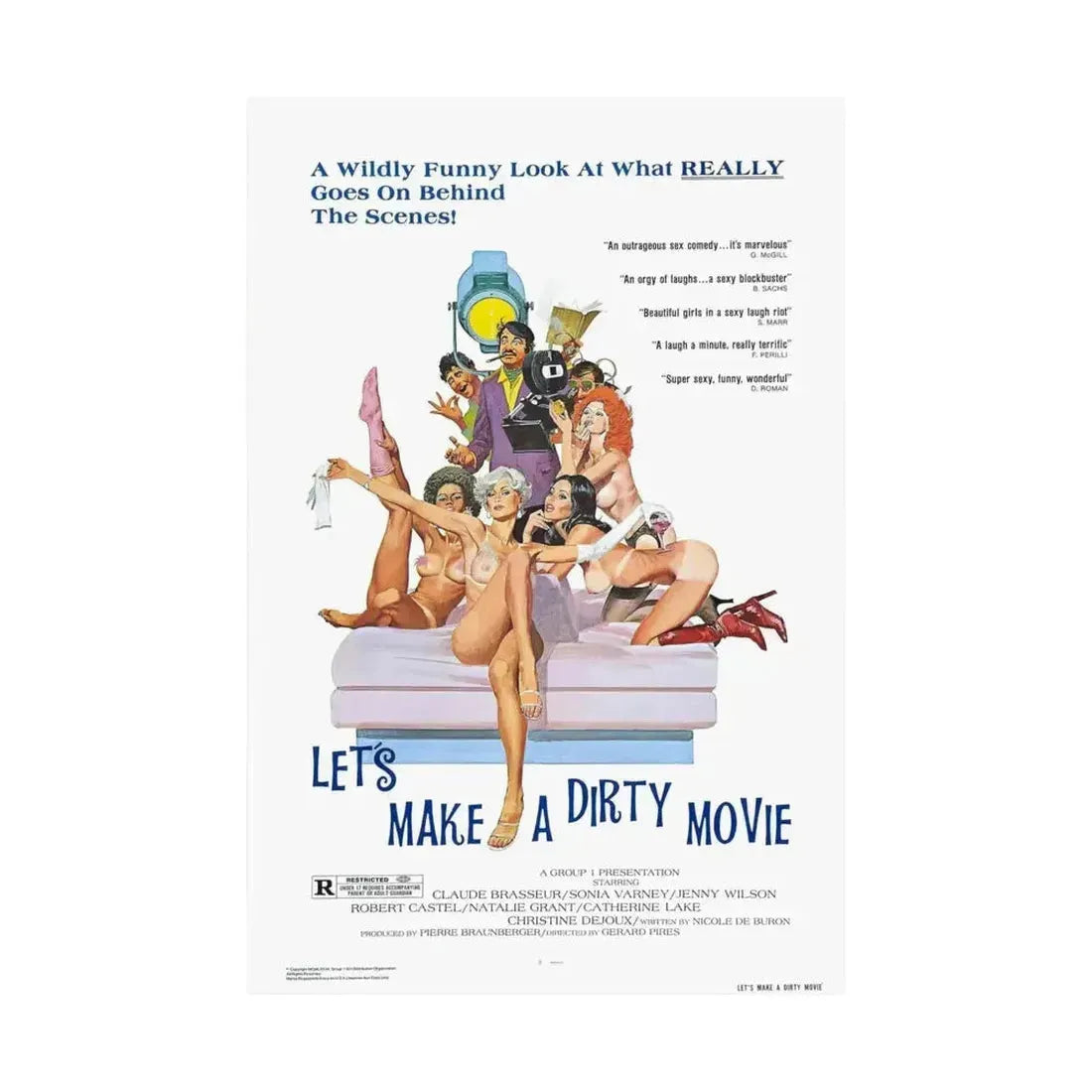 LET'S MAKE A DIRTY MOVIE 1976 - Paper Movie Poster - The Sticker Space