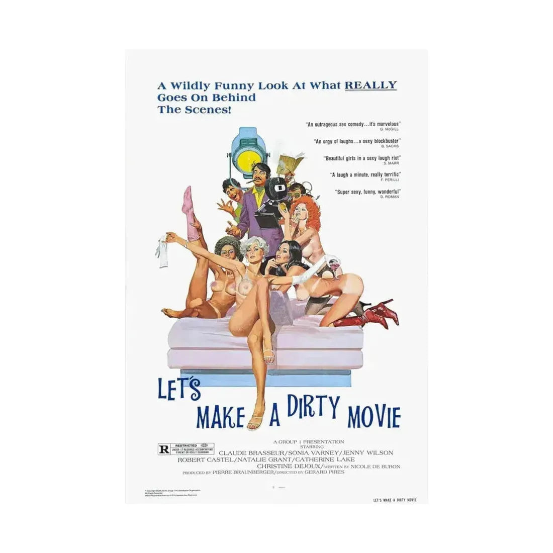 LET'S MAKE A DIRTY MOVIE 1976 - Paper Movie Poster - The Sticker Space