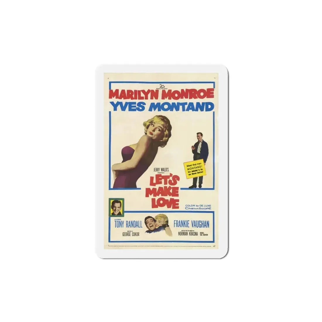 Let's Make Love 1960 Movie Poster Refrigerator Magnet 4 Inch - The Sticker Space