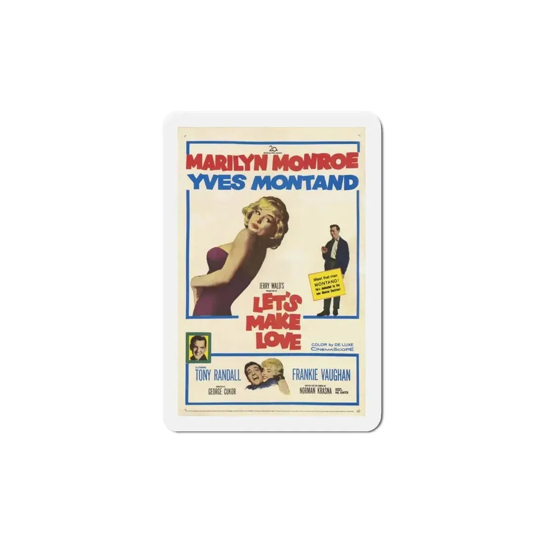 Let's Make Love 1960 Movie Poster Refrigerator Magnet 6 Inch - The Sticker Space