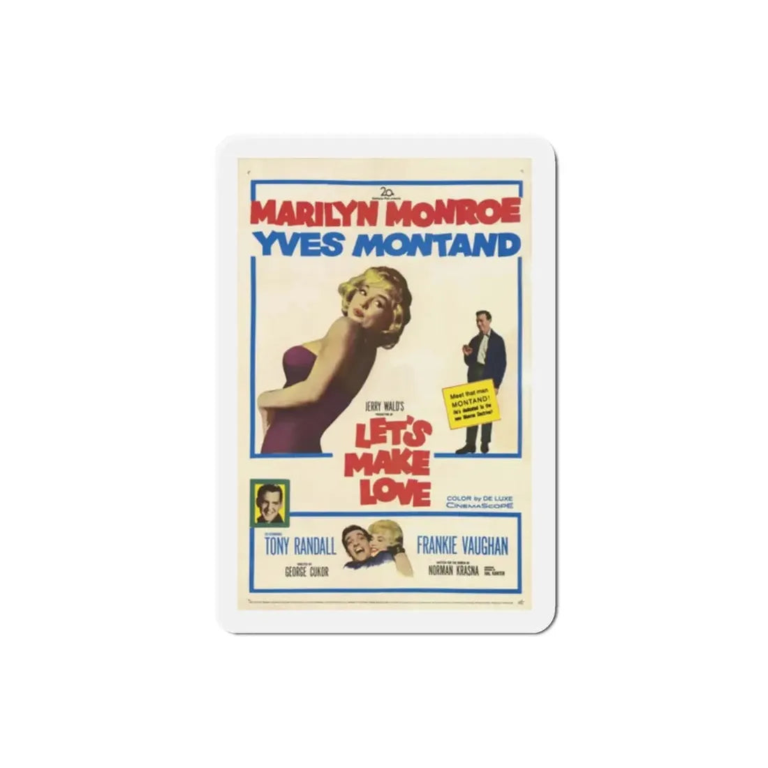 Let's Make Love 1960 Movie Poster Refrigerator Magnet - The Sticker Space