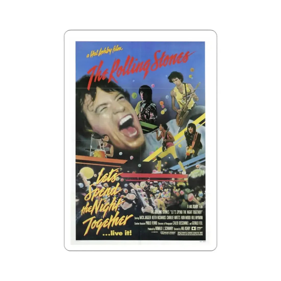 Let's Spend the Night Together 1983 Movie Poster STICKER Vinyl Die-Cut Decal 2 Inch - The Sticker Space