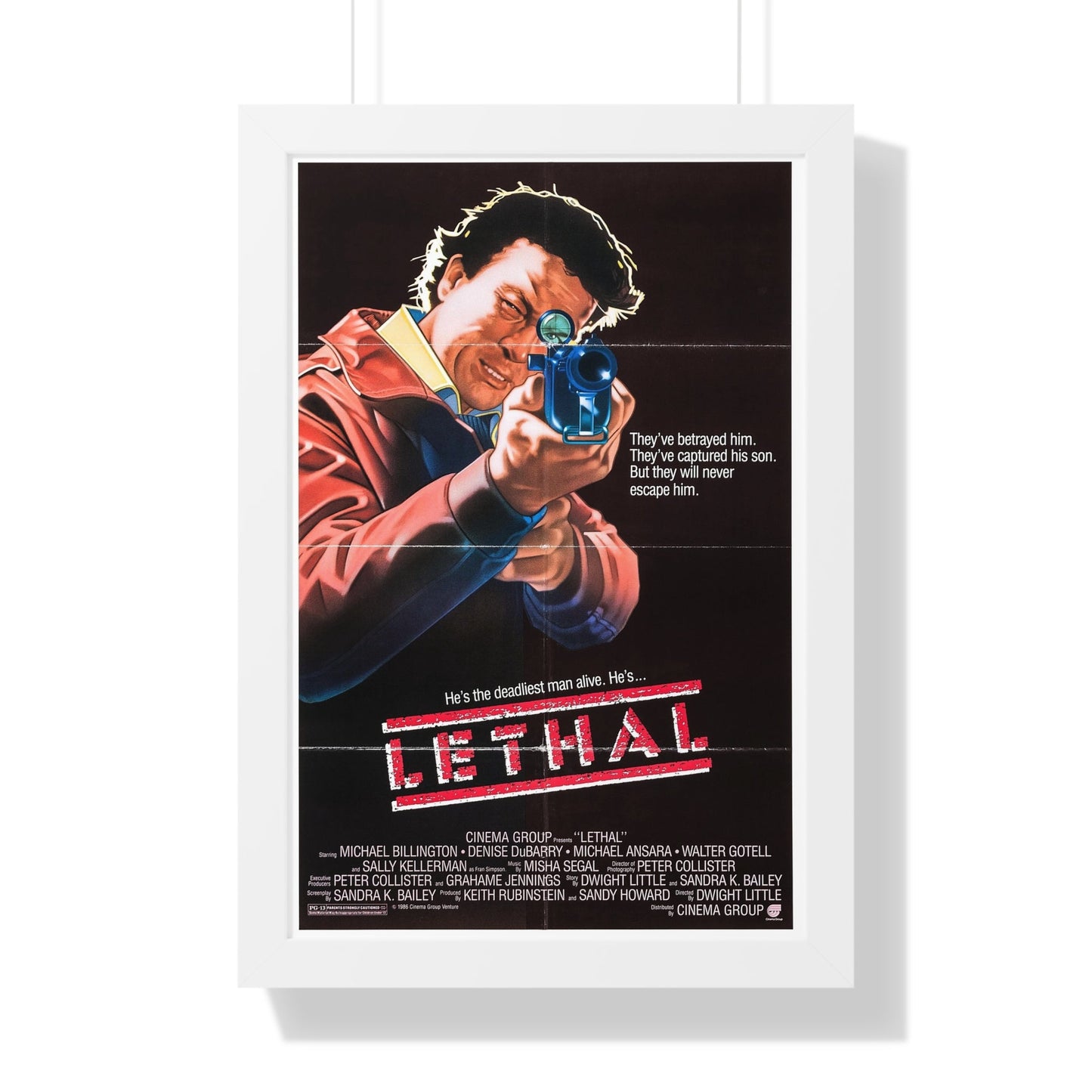 LETHAL 1985 - Framed Movie Poster-16″ x 24″-The Sticker Space