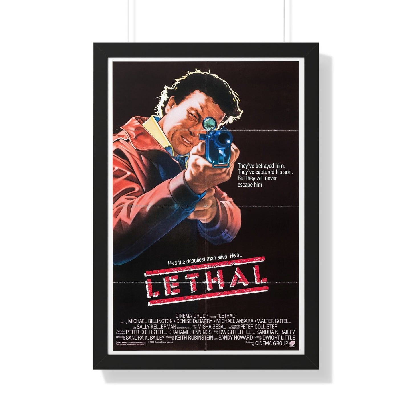 LETHAL 1985 - Framed Movie Poster-20" x 30"-The Sticker Space