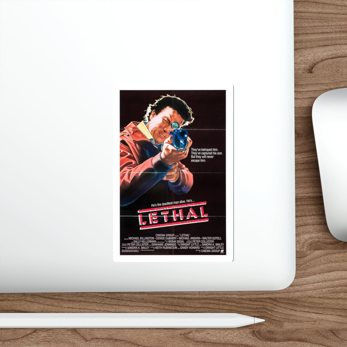 LETHAL 1985 Movie Poster STICKER Vinyl Die-Cut Decal-The Sticker Space