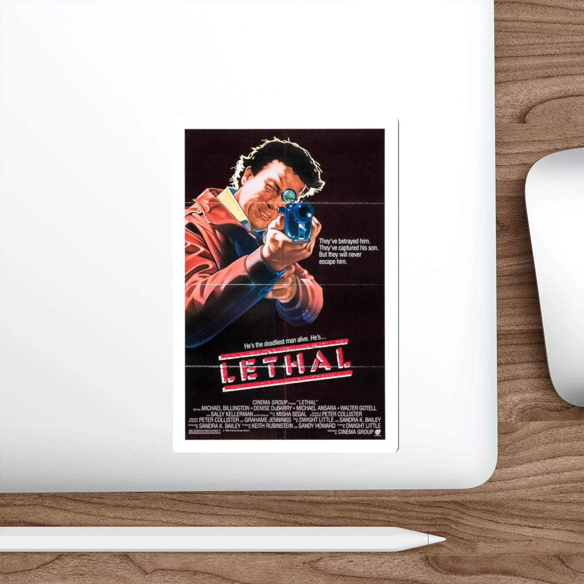 LETHAL 1985 Movie Poster STICKER Vinyl Die-Cut Decal-The Sticker Space