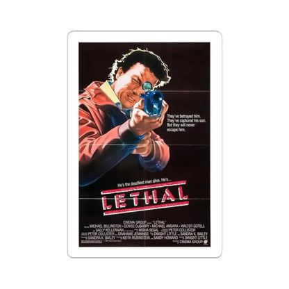 LETHAL 1985 Movie Poster - STICKER Vinyl Kiss-Cut Decal 2 Inch White - The Sticker Space