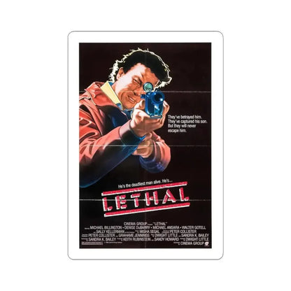 LETHAL 1985 Movie Poster - STICKER Vinyl Kiss-Cut Decal 3 Inch White - The Sticker Space