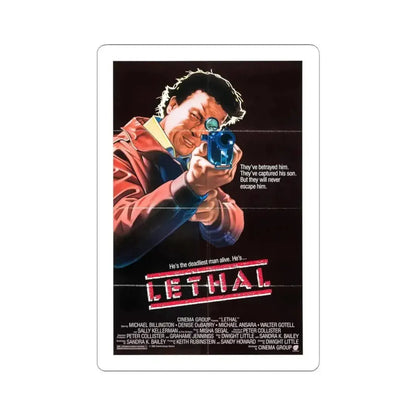 LETHAL 1985 Movie Poster - STICKER Vinyl Kiss-Cut Decal 4 Inch White - The Sticker Space