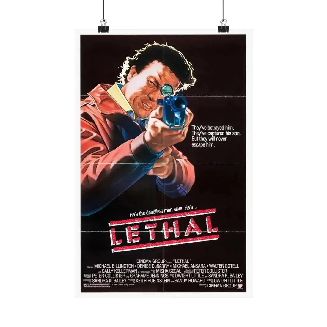 LETHAL 1985 - Paper Movie Poster - The Sticker Space