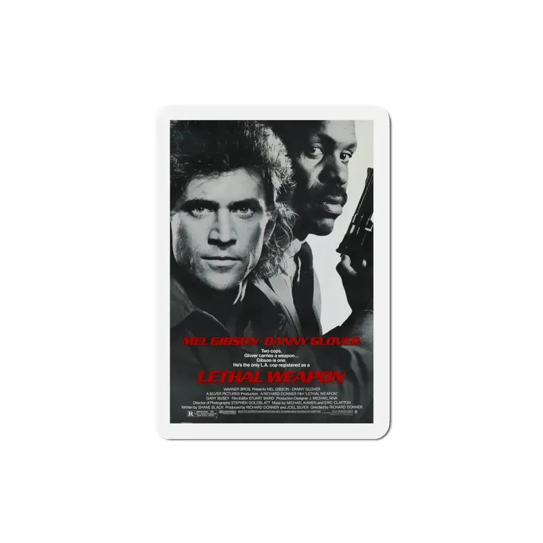 Lethal Weapon 1987 Movie Poster Refrigerator Magnet 3 Inch - The Sticker Space