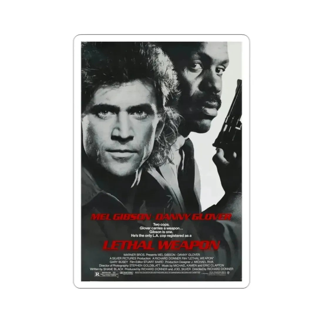 Lethal Weapon 1987 Movie Poster STICKER Vinyl Die-Cut Decal 2 Inch - The Sticker Space