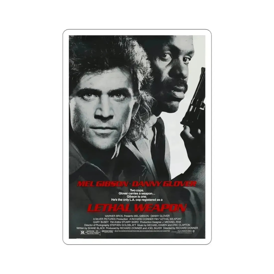 Lethal Weapon 1987 Movie Poster STICKER Vinyl Die-Cut Decal 4 Inch - The Sticker Space