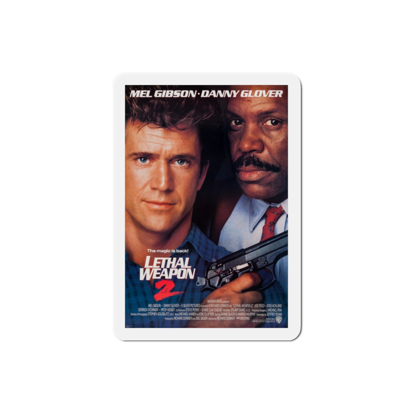 Lethal Weapon 2 1989 Movie Poster Die-Cut Magnet-2" x 2"-The Sticker Space