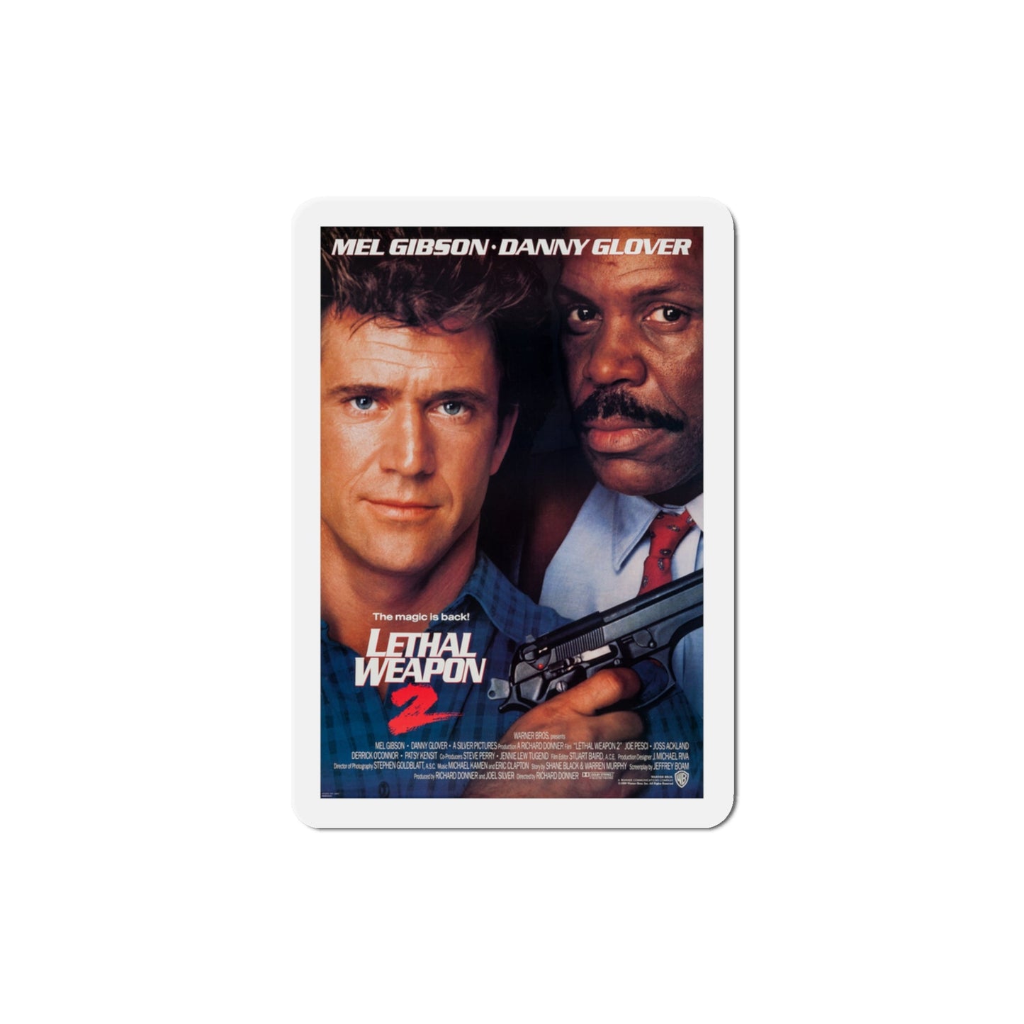 Lethal Weapon 2 1989 Movie Poster Die-Cut Magnet-3" x 3"-The Sticker Space