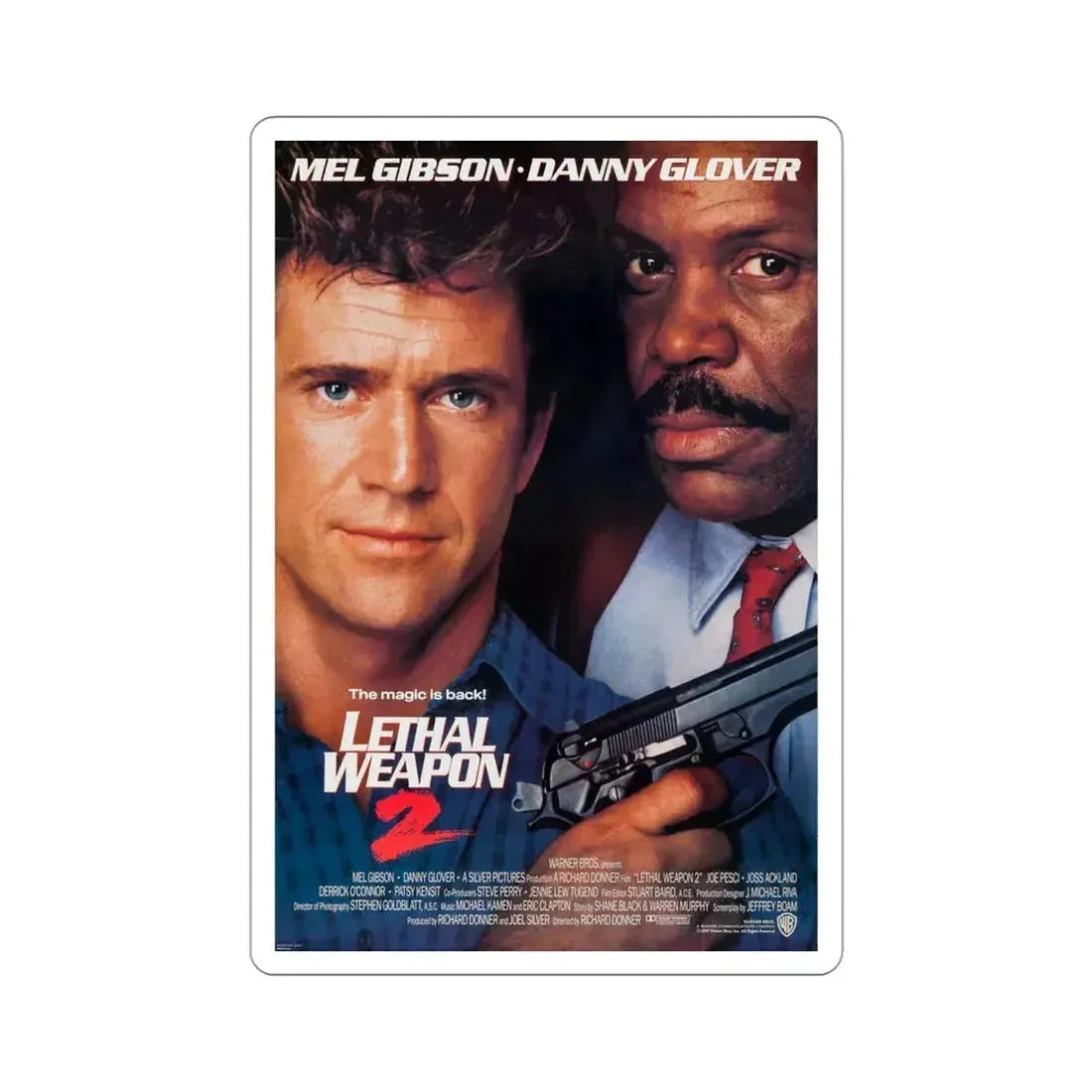 Lethal Weapon 2 1989 Movie Poster STICKER Vinyl Die-Cut Decal 4 Inch - The Sticker Space
