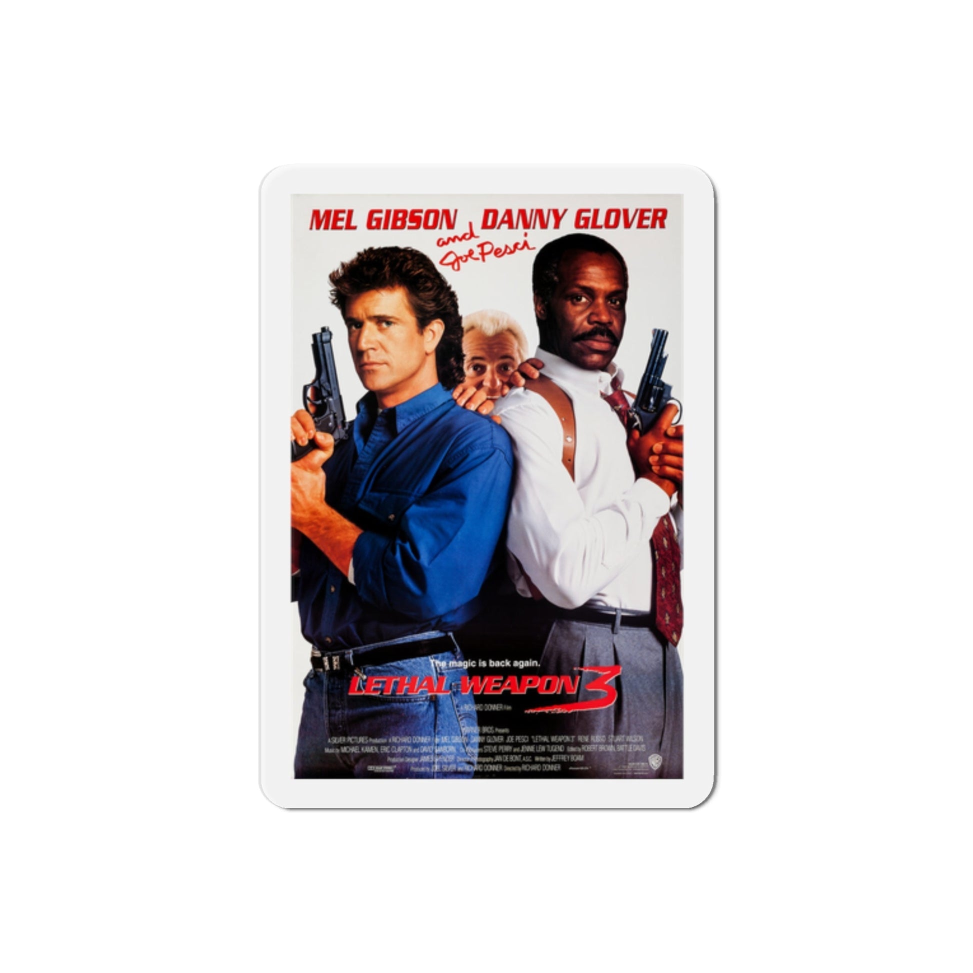 Lethal Weapon 3 1992 Movie Poster Die-Cut Magnet-2" x 2"-The Sticker Space