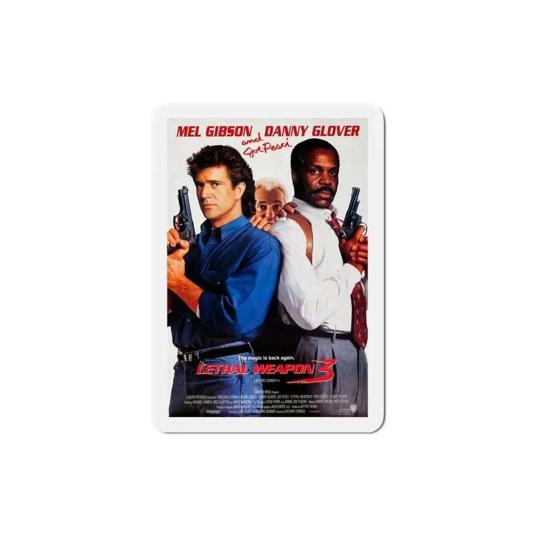 Lethal Weapon 3 1992 Movie Poster Refrigerator Magnet 4 Inch - The Sticker Space
