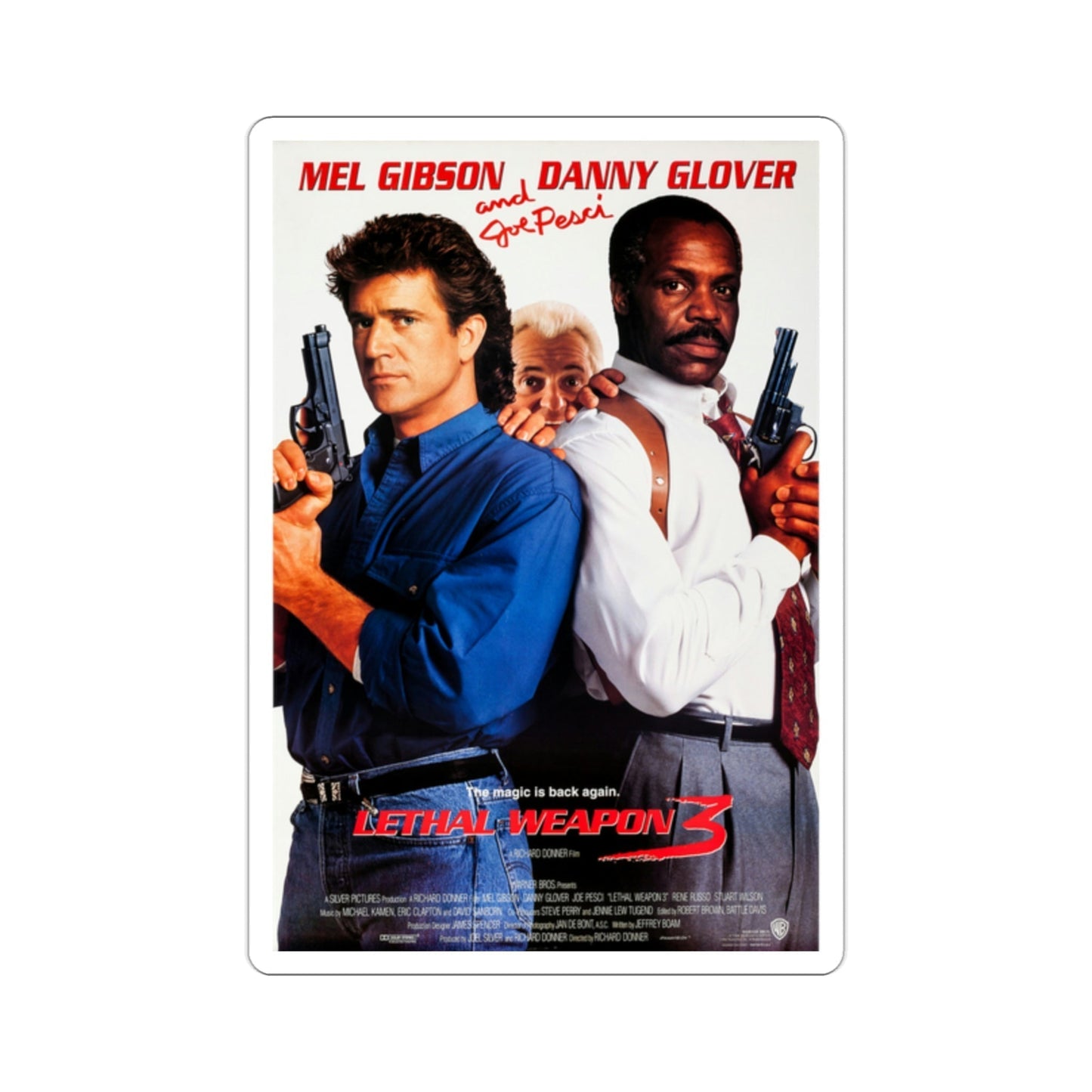 Lethal Weapon 3 1992 Movie Poster STICKER Vinyl Die-Cut Decal-2 Inch-The Sticker Space