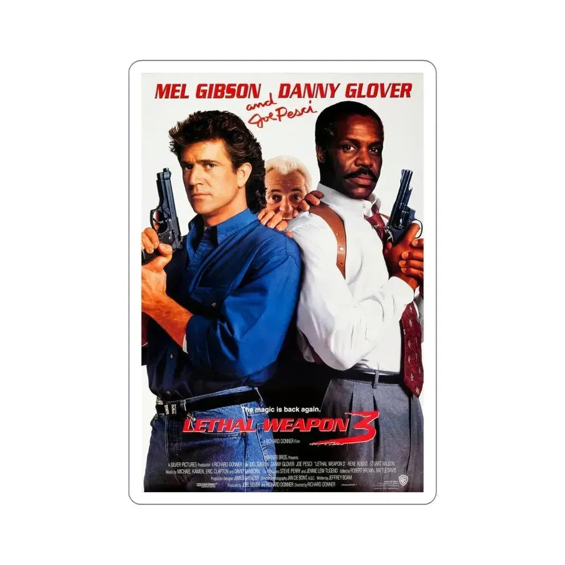 Lethal Weapon 3 1992 Movie Poster STICKER Vinyl Die-Cut Decal 5 Inch - The Sticker Space