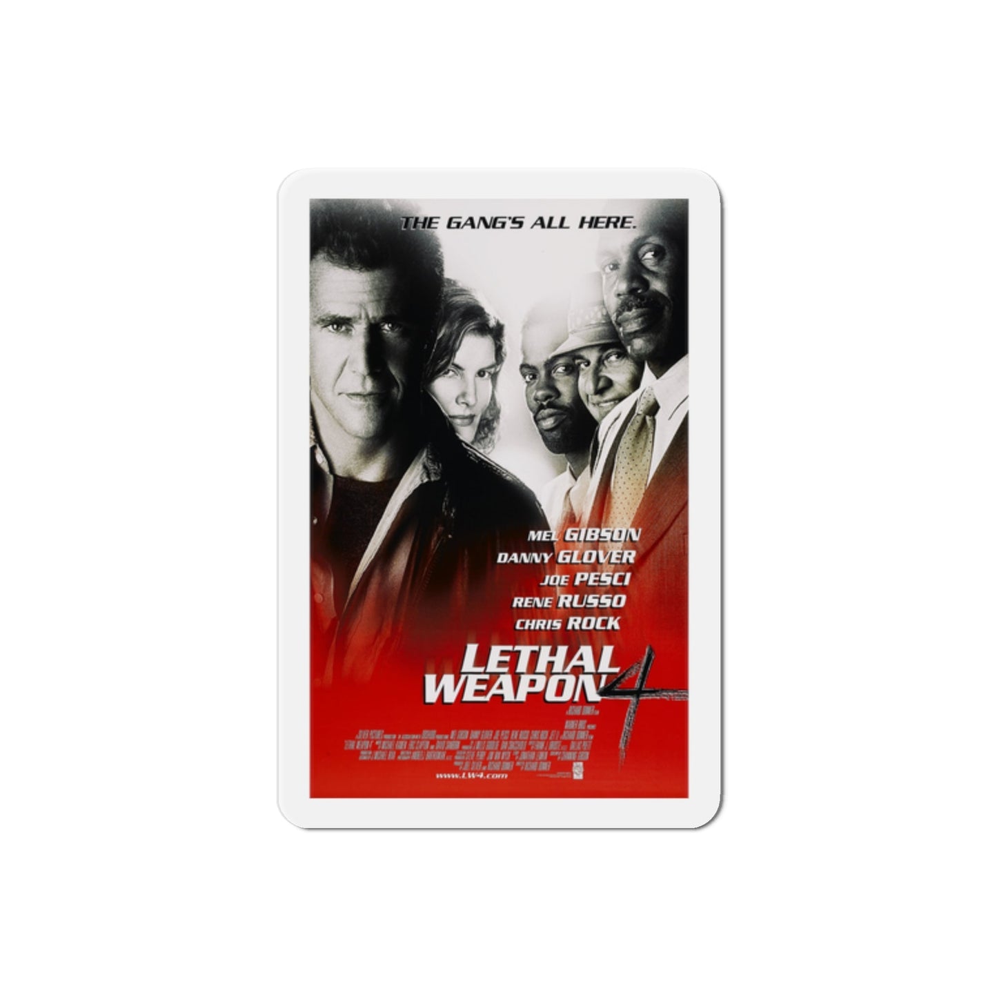 Lethal Weapon 4 1998 Movie Poster Die-Cut Magnet-2" x 2"-The Sticker Space