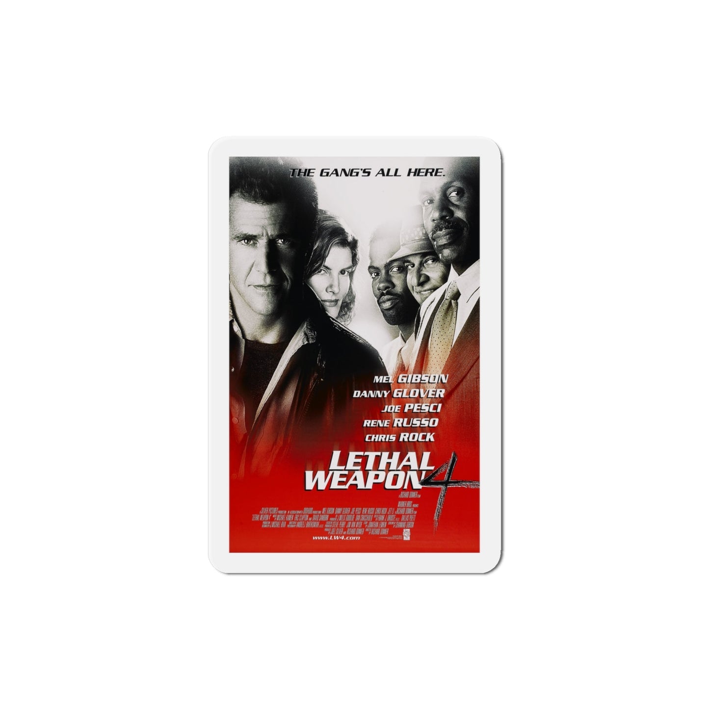 Lethal Weapon 4 1998 Movie Poster Die-Cut Magnet-4" x 4"-The Sticker Space