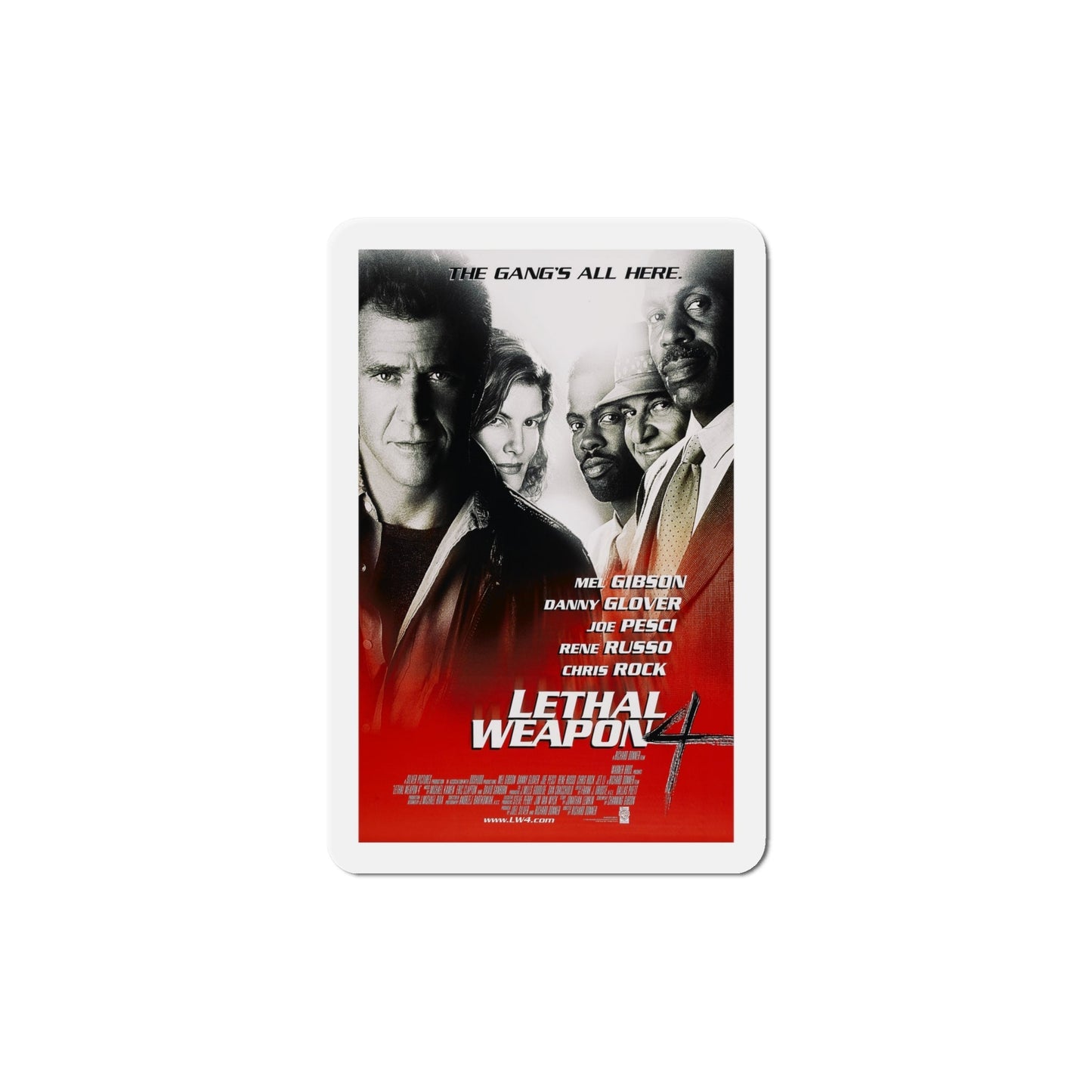 Lethal Weapon 4 1998 Movie Poster Die-Cut Magnet-6 Inch-The Sticker Space