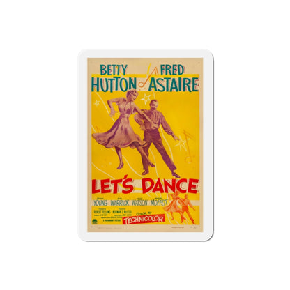 Lets Dance 1950 Movie Poster Die-Cut Magnet-2 Inch-The Sticker Space