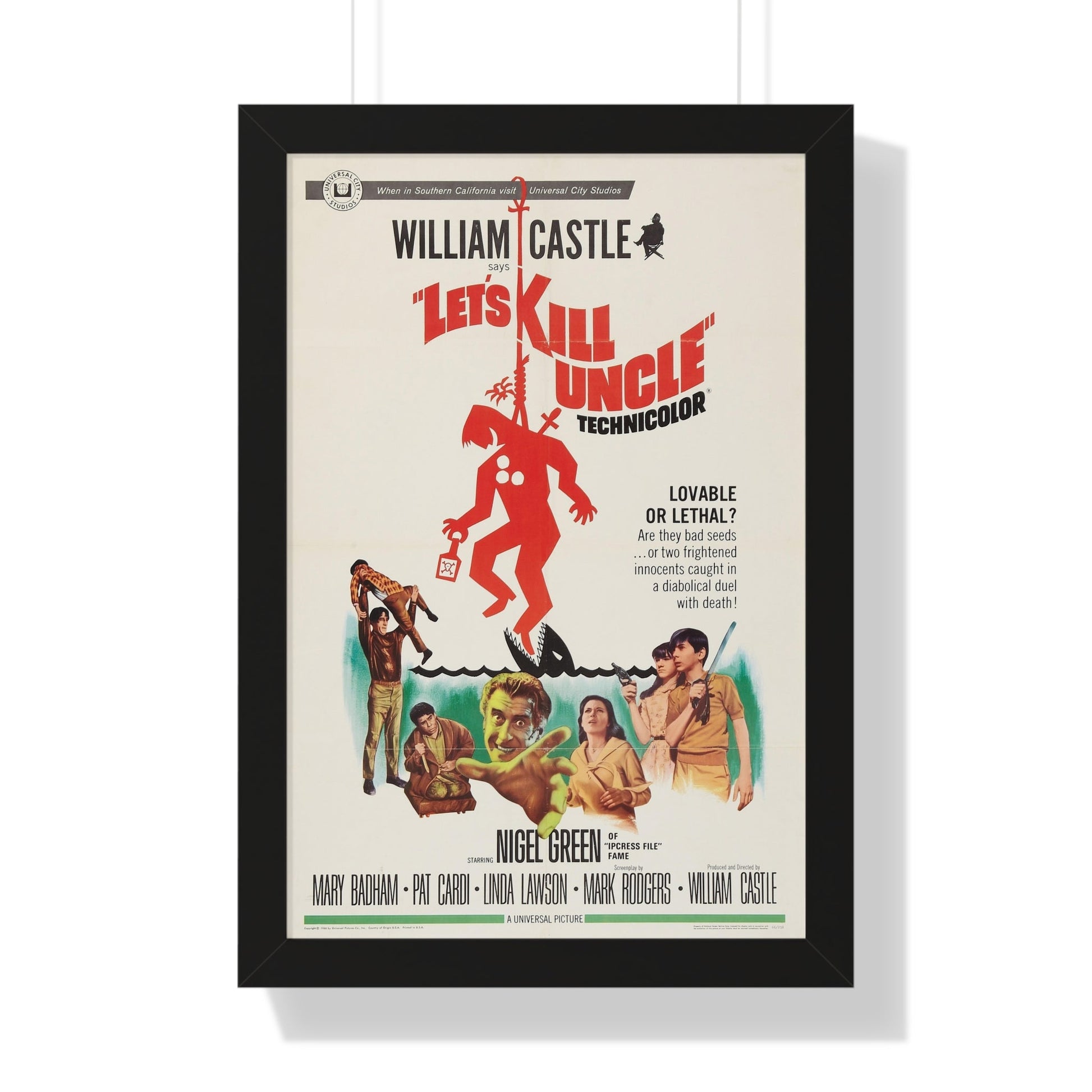 LET'S KILL UNCLE 1966 - Framed Movie Poster-16″ x 24″-The Sticker Space