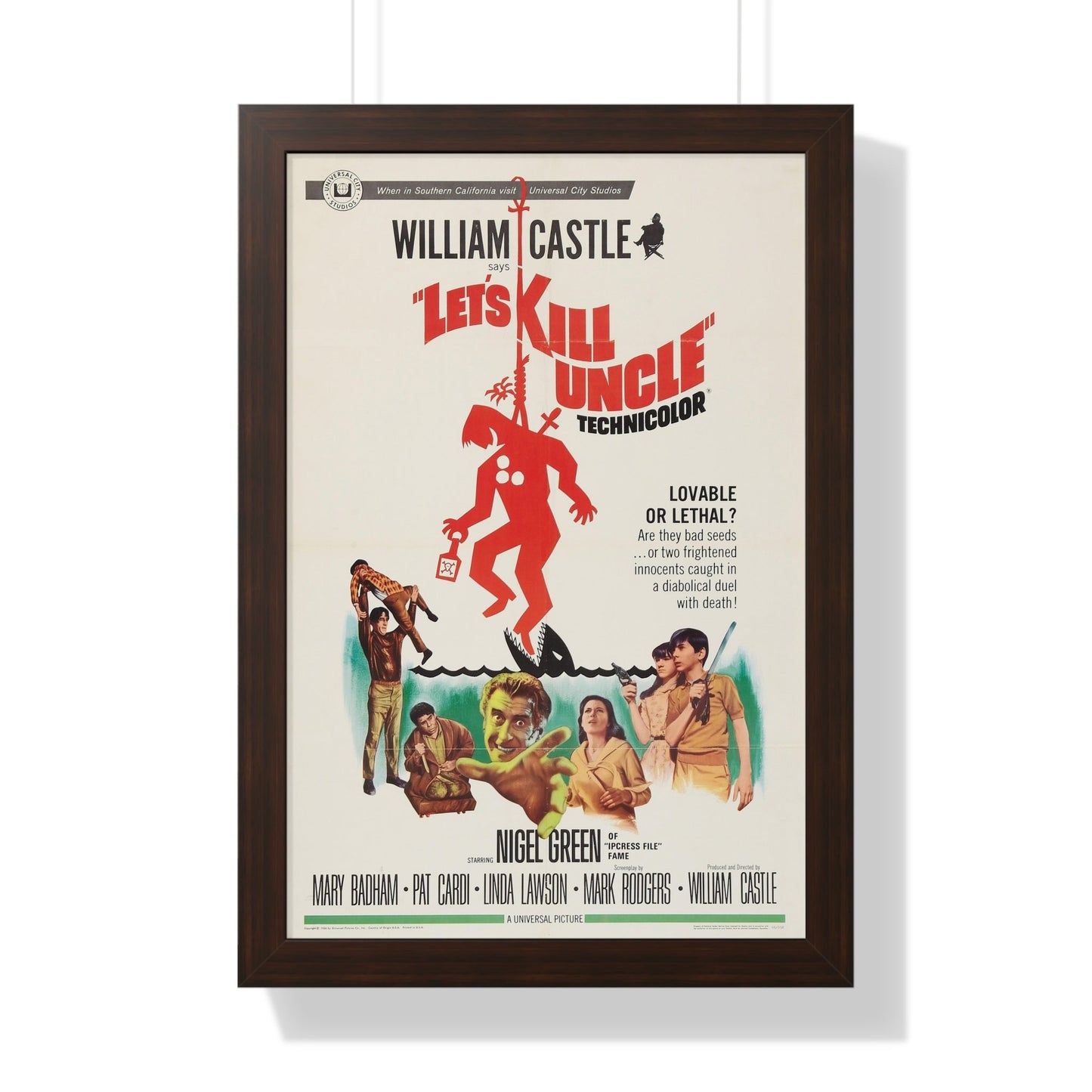 LET'S KILL UNCLE 1966 - Framed Movie Poster-16″ x 24″-The Sticker Space