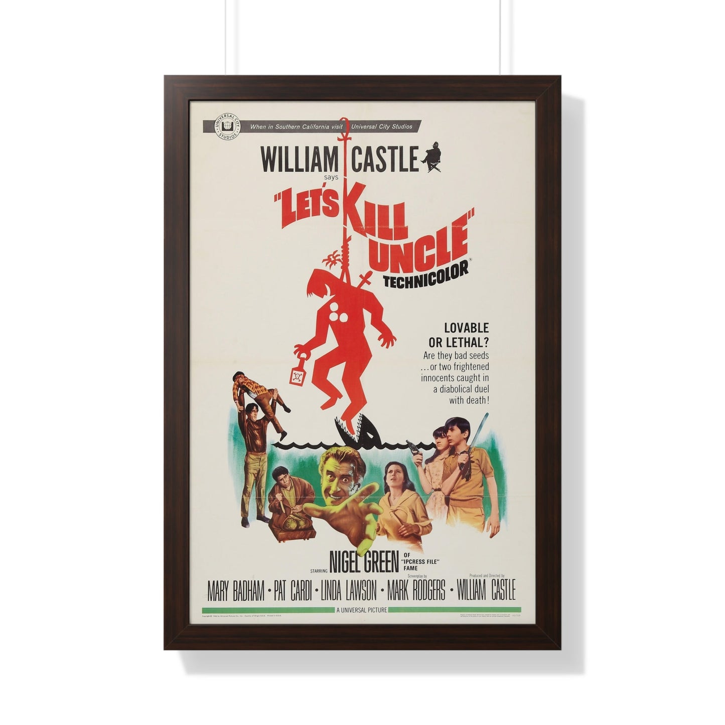 LET'S KILL UNCLE 1966 - Framed Movie Poster-20" x 30"-The Sticker Space