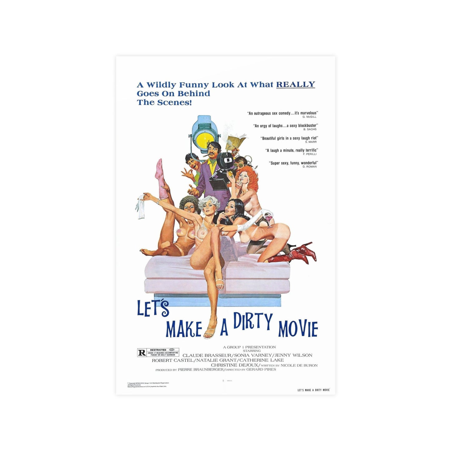 LET'S MAKE A DIRTY MOVIE 1976 - Paper Movie Poster-11″ x 17″ (Vertical)-The Sticker Space