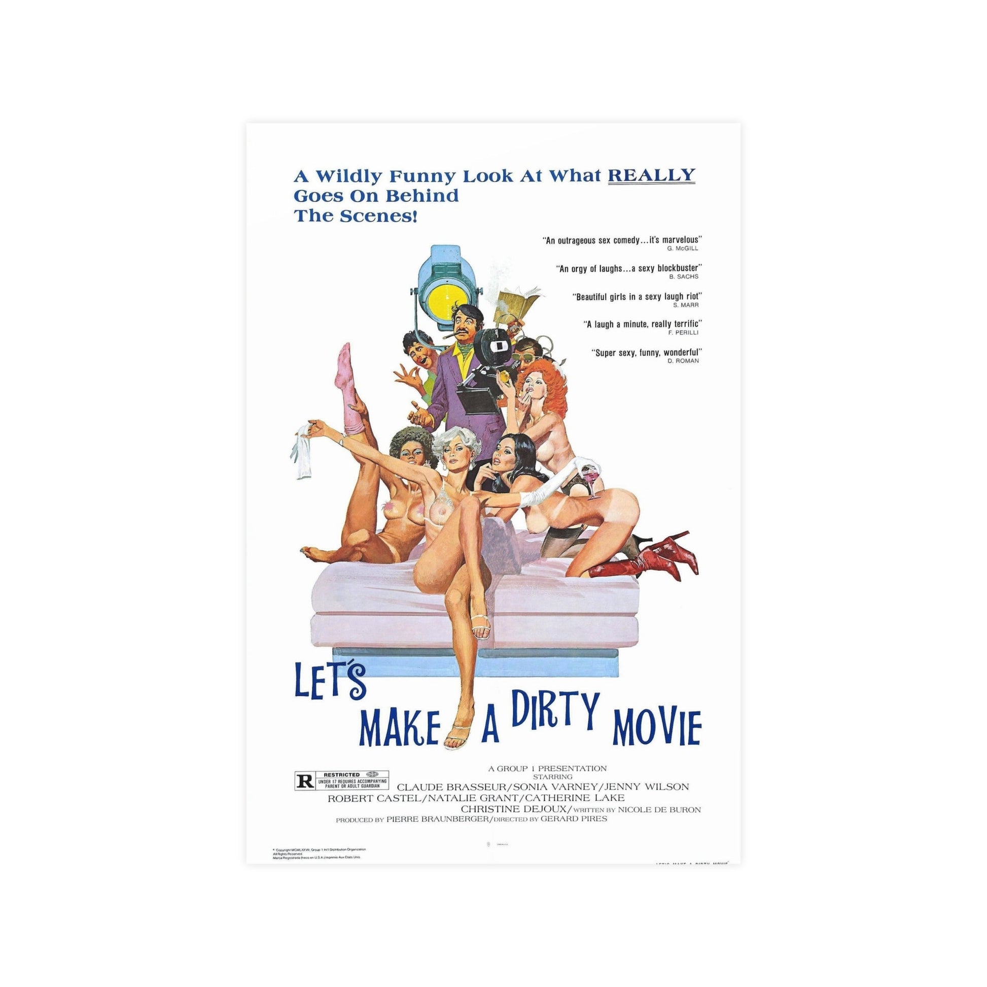 LET'S MAKE A DIRTY MOVIE 1976 - Paper Movie Poster-12″ x 18″ (Vertical)-The Sticker Space