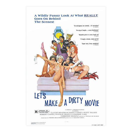 LET'S MAKE A DIRTY MOVIE 1976 - Paper Movie Poster-24″ x 36″ (Vertical)-The Sticker Space