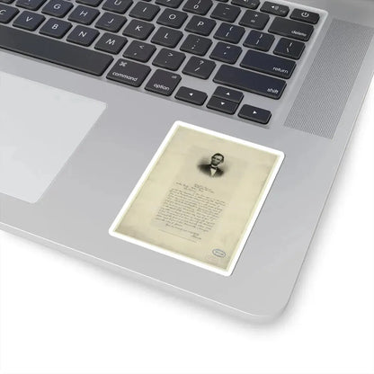 Letter From Abraham Lincoln to Mrs. Bixby, With Bust-Length Portrait of Lincoln (U.S. Civil War) STICKER Vinyl Kiss-Cut Decal - The Sticker Space