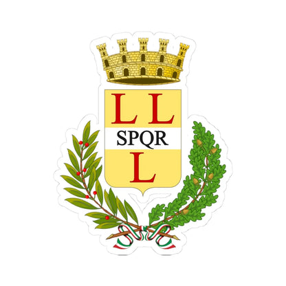 Lettere Italia-Stemma (Italy) (Coat of Arms) STICKER Vinyl Kiss-Cut Decal 3 Inch White - The Sticker Space