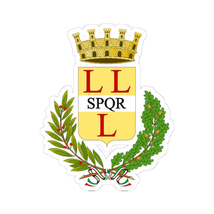 Lettere Italia-Stemma (Italy) (Coat of Arms) STICKER Vinyl Kiss-Cut Decal 4 Inch White - The Sticker Space