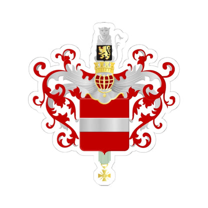 Leuven wapen (Belgium) (Coat of Arms) STICKER Vinyl Kiss-Cut Decal 6 Inch White - The Sticker Space