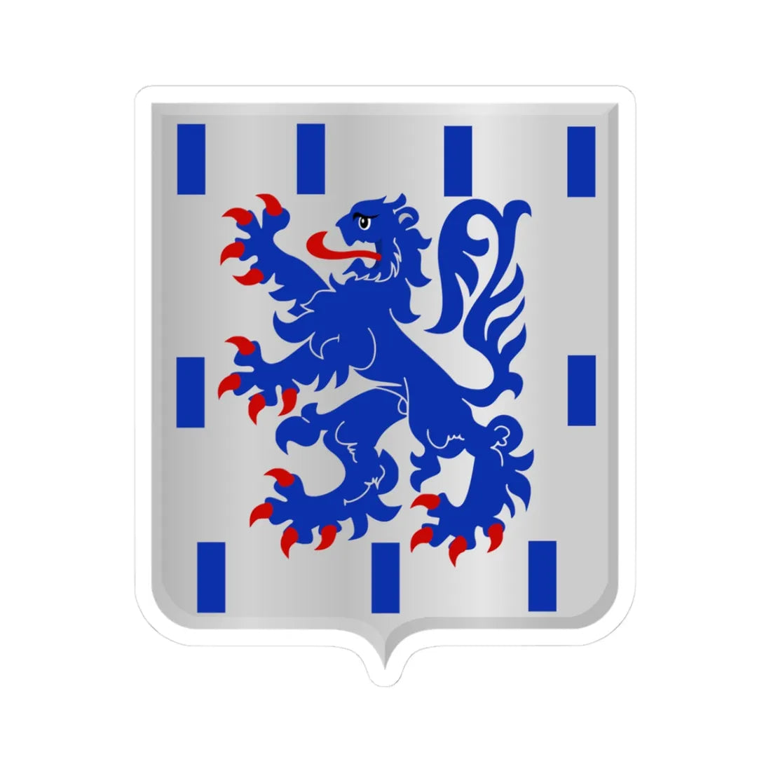 Leuze-en-Hainaut wapen (Belgium) (Coat of Arms) STICKER Vinyl Kiss-Cut Decal 3 Inch White - The Sticker Space