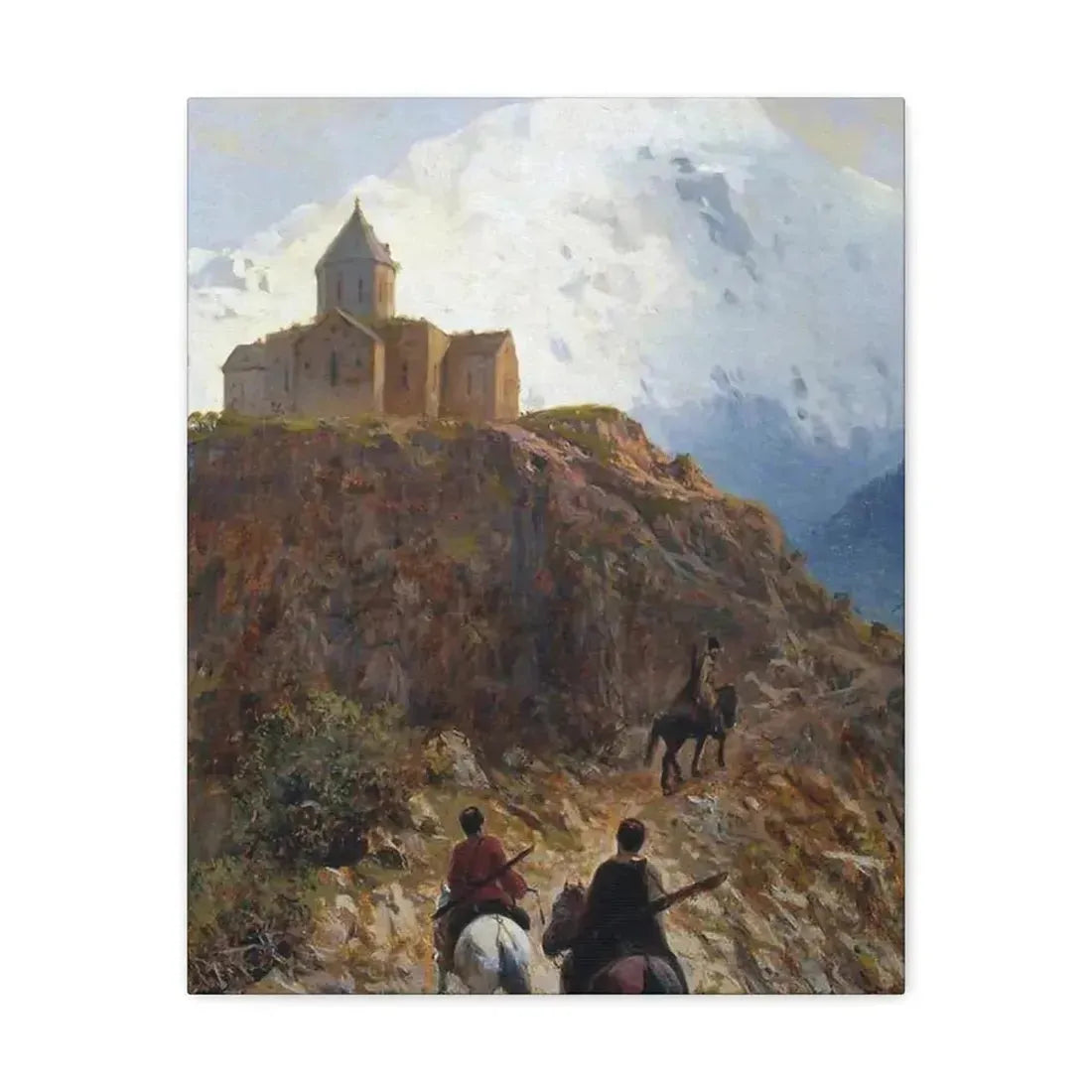 Lev Lagorio (1827-1905) Caucasian view - 1889 - Canvas Wall Art 16″ x 20″ 1.25" - The Sticker Space