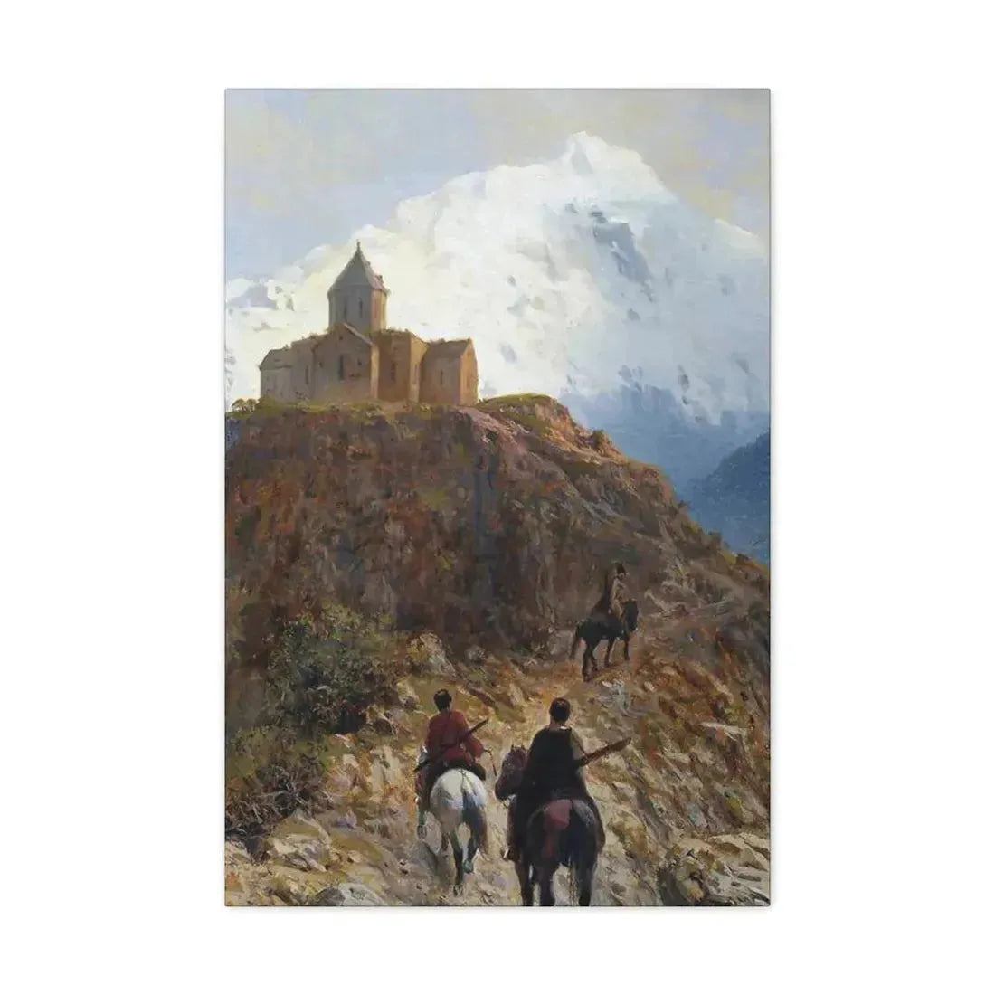 Lev Lagorio (1827-1905) Caucasian view - 1889 - Canvas Wall Art 20″ x 30″ 1.25" - The Sticker Space