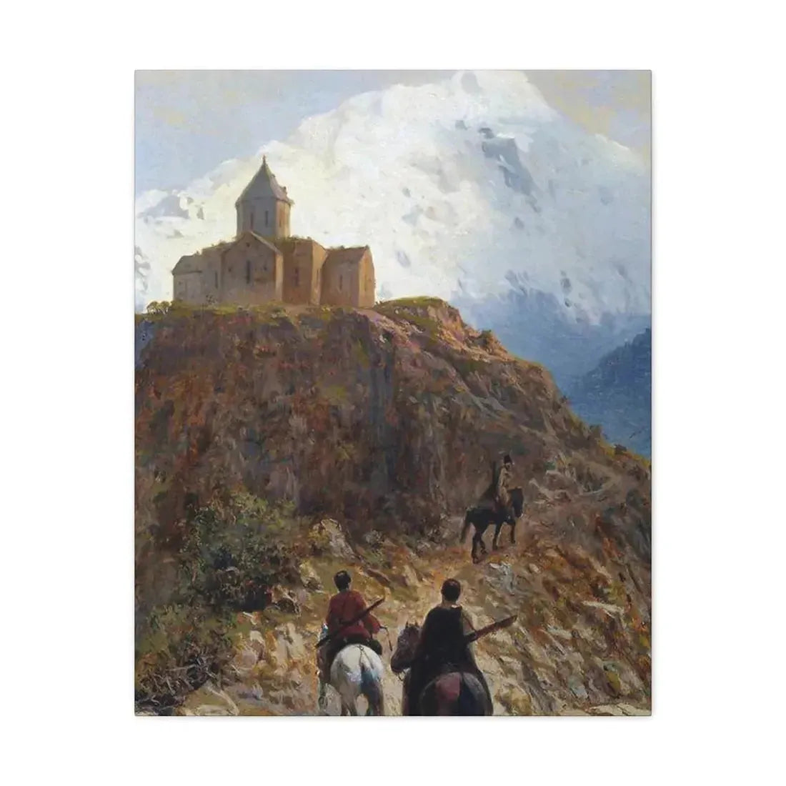 Lev Lagorio (1827-1905) Caucasian view - 1889 - Canvas Wall Art - The Sticker Space
