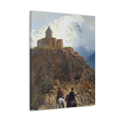 Lev Lagorio (1827-1905) Caucasian view - 1889 - Canvas Wall Art - The Sticker Space