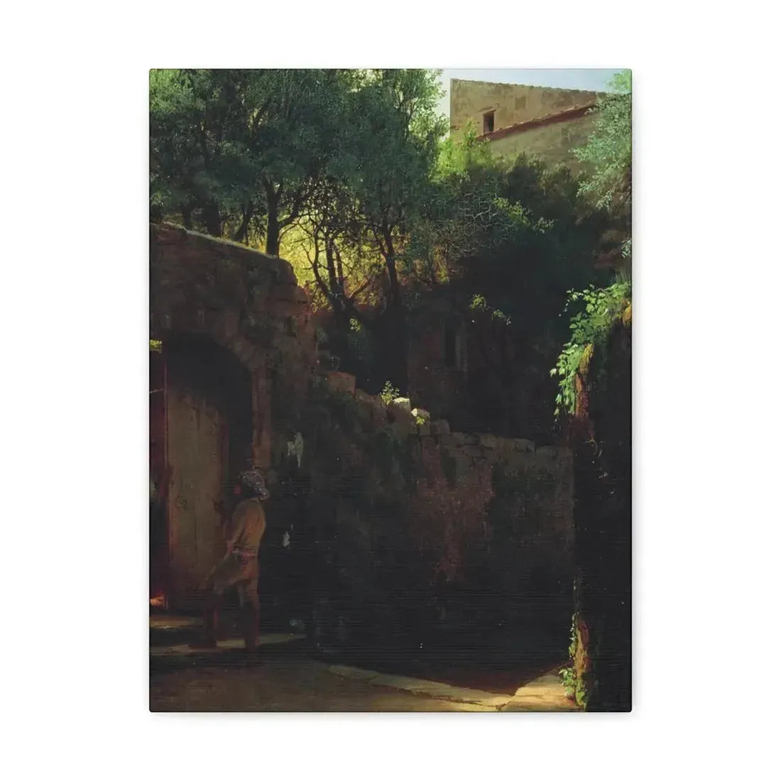 Lev Lagorio (1827-1905) Meio-dia Italiano 1856 - Canvas Wall Art 12″ x 16″ 1.25" - The Sticker Space