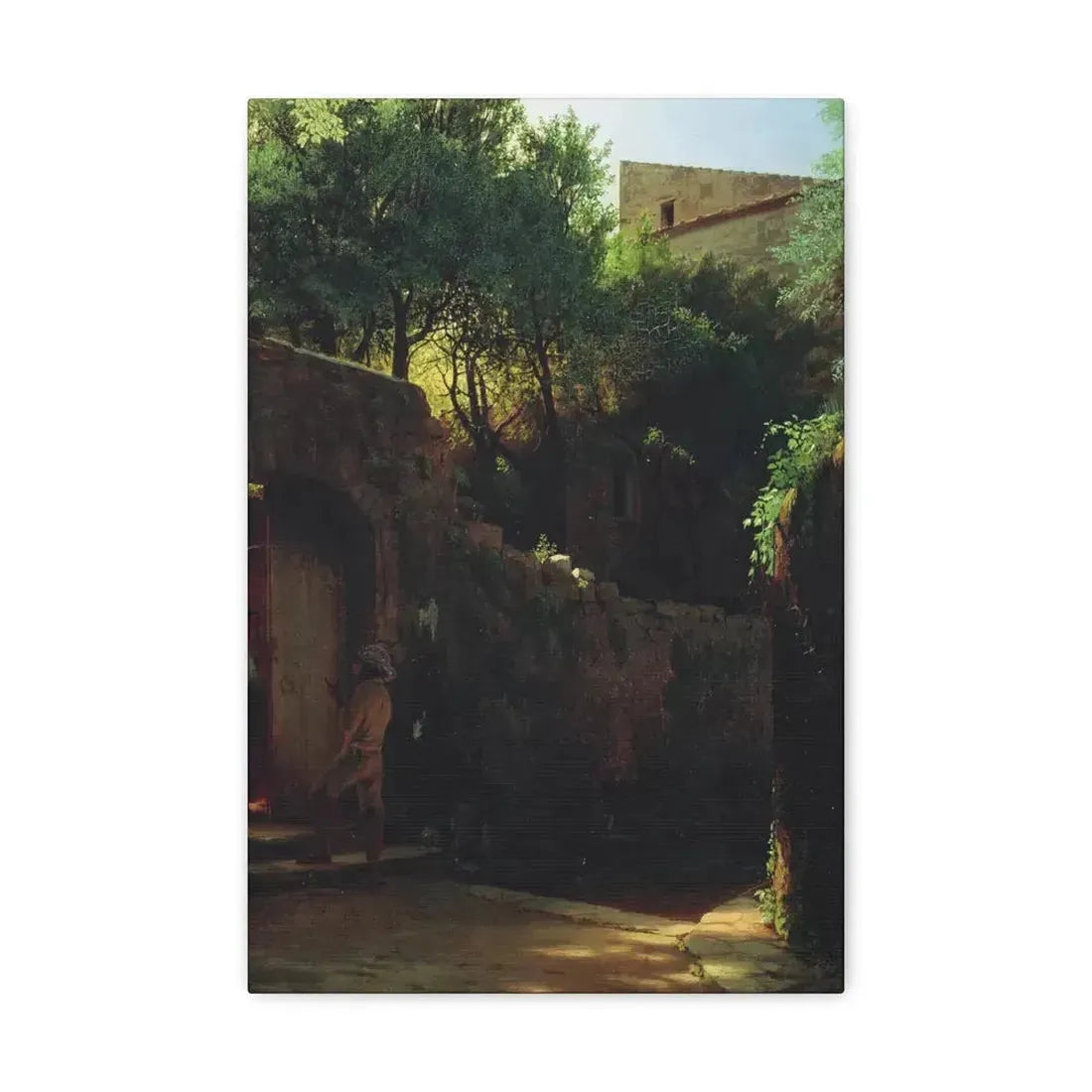 Lev Lagorio (1827-1905) Meio-dia Italiano 1856 - Canvas Wall Art 12" x 18" 1.25" - The Sticker Space